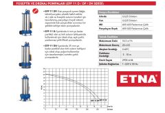 Etna EFP 11DP  1.1kW 220V Döküm Gövdeli Parçalayıcı Bıçaklı Foseptik Drenaj Dalgıç Pompa