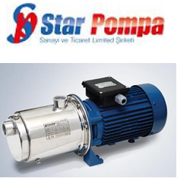 Star SPINOX 904 T 2hp 380v Paslanmaz Ceketli Noril Fanlı Çok Kademeli Santrifüj Pompa