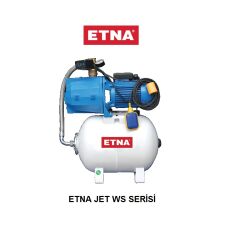 Etna JET 100-24WS  1Hp 220V Döküm Gövdeli Kendinden Emişli Jet Pompalı Yatık Tanklı Paket Hidrofor - 24 Litre Değiştirilebilir Membranlı Tanklı