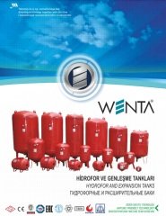 Wenta WE-1000  1000 Litre 10 Bar Dik Ayaklı Tip Hidrofor ve Genleşme Tankı / Manometreli