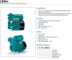 Leo LKSm 130  0.17hp 220v Kendinden Emişli Preferikal Hidrofor