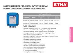 Etna HYDROPAN4S-APS  0.37-7.5kW 380V  Tek Pompalı Sistemler Sabit Hızlı Hidrofor ve Derin Kuyu Sondaj Drenaj Dalgıç Pompa Uygulamaları İçin Kontrol Panosu