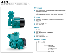 Leo LKSm 350 0.47hp 220v Kendinden Emişli Preferikal Santrifüj Pompa