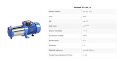 SUMAK SYMT8-300/8 3Hp 380v Yatay milli Kademeli Pompa
