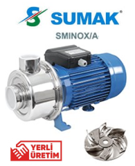 Sumak SMINOX/A-400/2 T 4hp 380v Paslanmaz Santrifüj Pompa Açık Fanlı