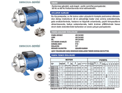 Sumak SMINOX/K-100 1hp 220v Paslanmaz Santrifüj Pompa Kapalı Fanlı