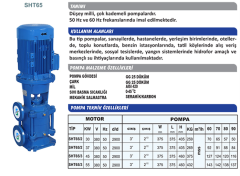 Sumak SHT65/2 50hp 380v Düşey Milli Kademeli Pompa