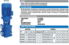 Sumak SHT40/4 20hp 380v Düşey Milli Kademeli Pompa