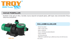 TROY HMH 150 900w 220v Ön Filitreli Havuz Pompası