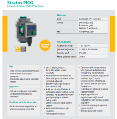 Wilo Stratos Pico 30/0.5-4  2\'\' Dişli Frekans Kontrollü Sirkülasyon Pompa