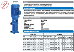 Sumak SHT24/5 7.5hp 380v Düşey Milli Kademeli Pompa