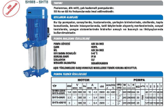 Sumak SHT8-220/6 2.2hp 380v Düşey Milli Kademeli Pompa