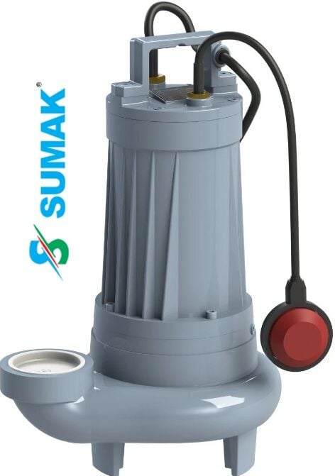 SUMAK, SDF20/3, 2.2HP, 220V, Açık Fanlı Pis Su Dalgıç Pompa