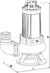 SUMAK, SDTV 150/4, 15HP, 380V,Foseptik Dalgıç Pompa