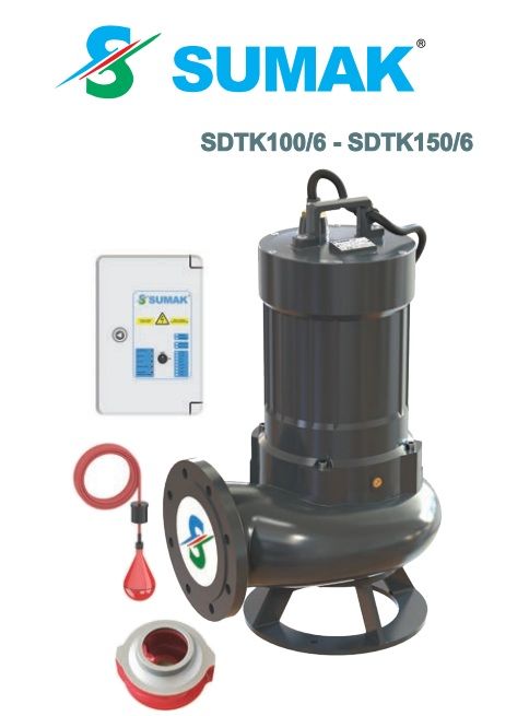 SUMAK, SDTK 100/6, 10HP, 380V,Foseptik Dalgıç Pompa