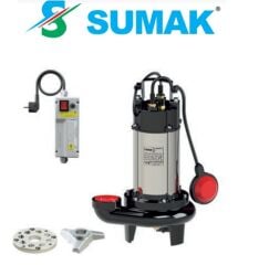 SUMAK, SBRM 19/2, 1.8HP, 220V, Bıçaklı Foseptik Dalgıç Pompa