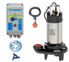 SUMAK, SBRT 18/2, 1.8HP, 380V, Bıçaklı Foseptik Dalgıç Pompa