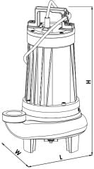 SUMAK, SBRT 19/2, 1.8HP, 380V, Bıçaklı Foseptik Dalgıç Pompa