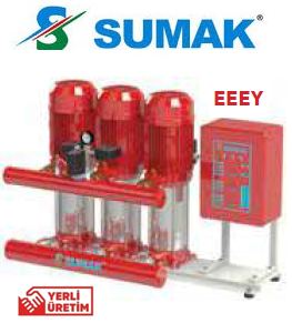 Sumak Sht 24c 1000/7 EEEY 10hp 380v Üç Pompalı Elektrikli Yangın Hidroforları