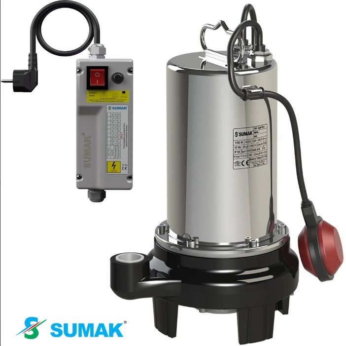 SUMAK, SDF15/1, 1.5Hp, 220V, Yüksek İrtifalı Keson Kuyu Dalgıç Pompa