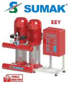 Sumak Sht 16B 550/5 EEY 5.5hp 380v İki Pompalı Elektrikli Yangın Hidroforları