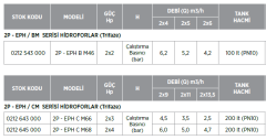 Etna 2P - EPH C M68 4hp 380v İki Pompalı Çok Kademeli Paket Hidrofor