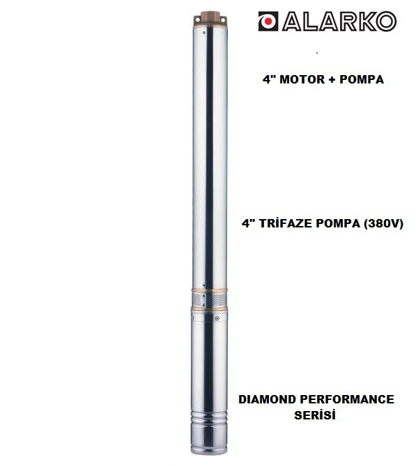 Alarko 4SD6/42 DMD   7.5hp  380V  Kademeli Dalgıç Pompa (Motor + Pompa)