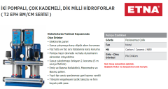 Etna T2 EPH-C 66 3hp 380v İki Pompalı Çok Kademeli Paket Hidrofor