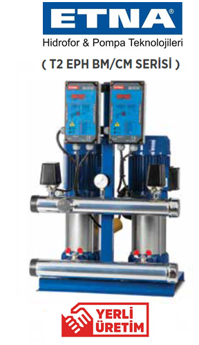 Etna T2 EPH-C 66 3hp 380v İki Pompalı Çok Kademeli Paket Hidrofor