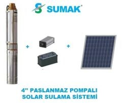 SUMAK,  4SDM100 SLR,  4'',  PASLANMAZ DALGIÇ POMPALI SOLAR SULAMA SİSTEMİ