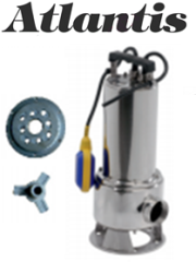 Atlantis Blu PASPARCL 10-1.1T 1.5hp 380v Parçalayıcılı Foseptik Paslanmaz Dalgıç Pompa