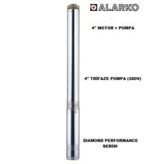 Alarko 4SD12/12 DMD   3hp  380V  Kademeli Dalgıç Pompa (Motor + Pompa)