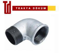 Trakya Döküm 1/2'' Galvaniz Kuyruklu Dirsek