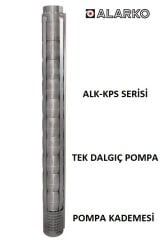 Alarko 7077/21   100Hp  7'' Paslanmaz Çelik Derin Kuyu Tek Dalgıç Pompa (Tek Pompa-Pompa Kademesi) ALK-KPS Serisi