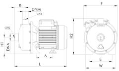 Sumak SMINOX/A-100/1T  1Hp 380V  Paslanmaz Santrifüj Pompa (AISI 304)