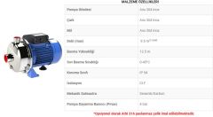 Sumak SMINOX/A-100/1T  1Hp 380V  Paslanmaz Santrifüj Pompa (AISI 304)