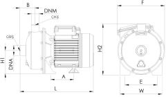 Sumak SMINOX/K-100/1T 1Hp 380V  Paslanmaz Santrifüj Pompa (AISI 304)