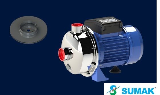 Sumak SMINOX/K-100/1T 1Hp 380V  Paslanmaz Santrifüj Pompa (AISI 304)