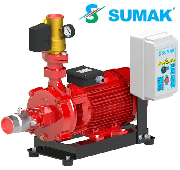 Sumak SMKT 750/2 EY  1X7.5 Hp 380V  Tek Yatay Pompalı Elektrikli Yangın Söndürme Hidroforu