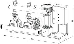 Sumak SMKT 750/2 EJY  2X7.5 Hp-1X1.8 Hp  380V  Elektrikli+Elektrikli ve Joker Pompalı Yangın Söndürme Hidroforu