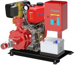 Sumak SMKT 750 DY  1X7.5 Hp  Otomatik ve Manuel Marşlı  Tek Yatay Pompalı Dizel Yangın Söndürme Hidroforu