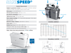 Sanihydro SANISPEED / 4 Ünite Atık Su Tahliye Cihazı - 12 Lt