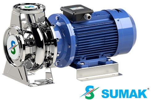 Sumak SMINOX 200/40  7.5Hp 380V Komple Paslanmaz Çelik Rijit Kaplinli Flanşlı Santrifüj Pompa (AISI 316)