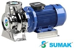 Sumak SMINOX 200/40  7.5Hp 380V Komple Paslanmaz Çelik Rijit Kaplinli Flanşlı Santrifüj Pompa (AISI 316)