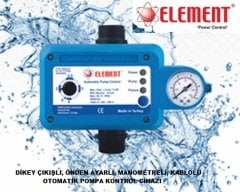 Element  ELT-PCA   Dikey Çıkışlı Önden Ayarlı Manometreli Kablolu Otomatik Pompa Kontrol Cihazı