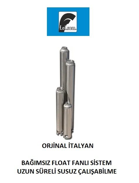 Felsom FP 4E030   3Hp   4'' Bağımsız Float Noril Fanlı Dalgıç Pompa (Tek Pompa-Pompa Kademesi-Motorsuz)