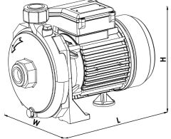 Sumak, SMT100-S, 1Hp, 380V, Sıcak Su Santrifüj Pompa