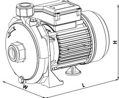 Sumak, SMT150-S, 1.5Hp, 380V, Sıcak Su Santrifüj Pompa