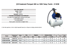 Stream H SCM 2-60T-50lt 3hp 380v Çift Kademeli Paket Hidrofor