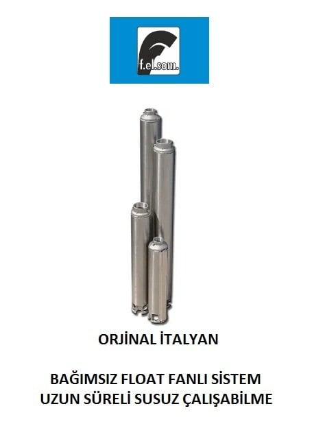 Felsom FP 4L040   4Hp   4'' Bağımsız Float Noril Fanlı Dalgıç Pompa (Tek Pompa-Pompa Kademesi-Motorsuz)